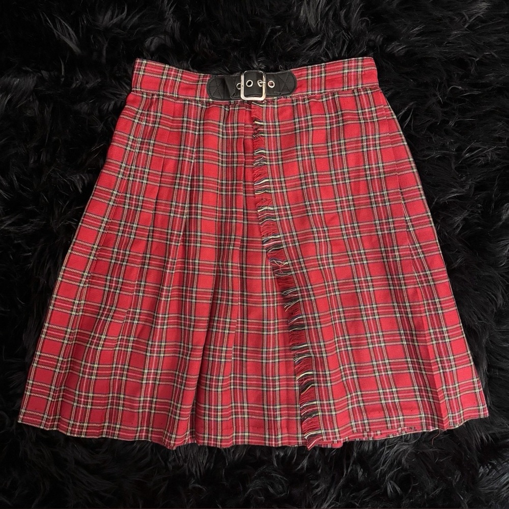 Lip Service Red Kilt Skirt
